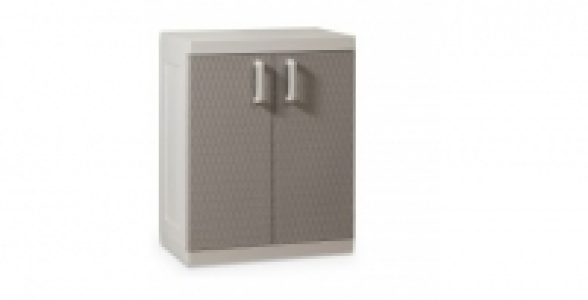 Meuble bas 2 portes Rattan Line M Toomax gris 79.99&nbsp;&euro;