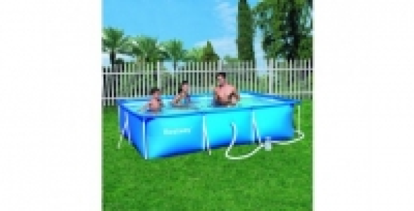Piscine rectangulaire bleue Deluxe Splash BESTWAY 300 x 201 x 66 cm