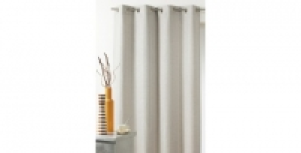 Rideau faux-uni 140 x 260 Ecru