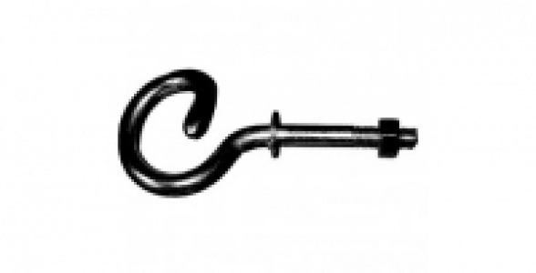 Crochet de gymnase acier zingué D. 12 mm. 6.55 €