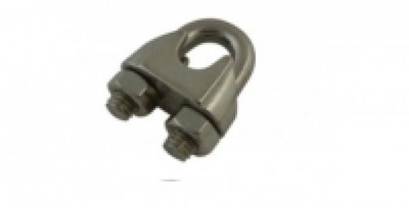 2 serres-c&acirc;ble &eacute;trier inoxydable D. 6 mm.