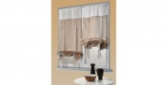 Vitrage Cosy 60 x 210 ficelle Blanc