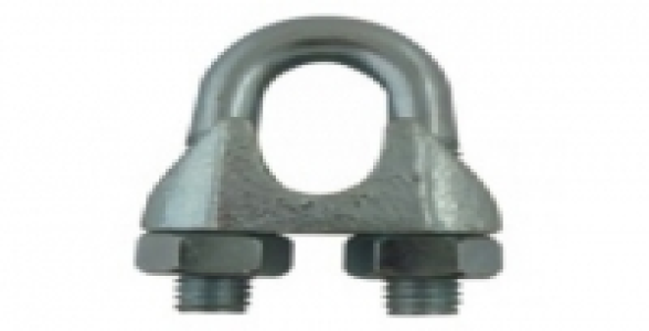 2 serres-c&acirc;ble &eacute;trier standard acier zingu&eacute; D. 10 mm.