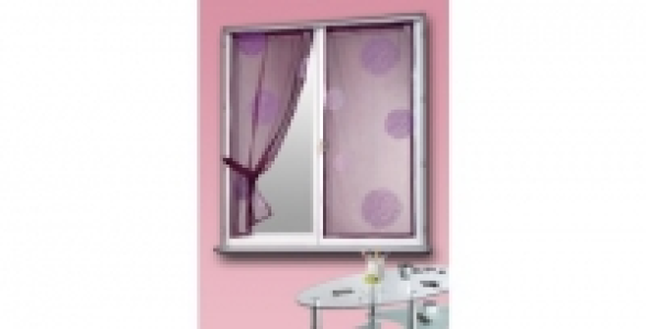 Vitrage 5 mondes 45 x 130 Prune