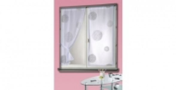 Vitrage 5 mondes 45 x 130 Blanc