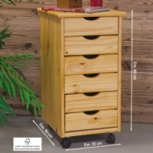 Living Art® Caisson de rangement en pin massif