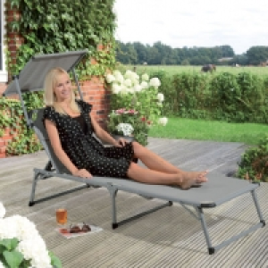 Aldi Garden Feelings® Chaise longue bain de soleil avec pare-soleil