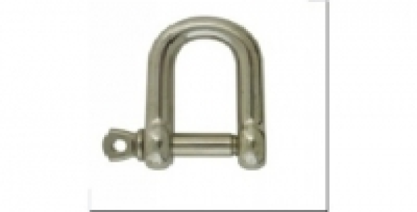 2 manilles droite acier inoxydable D. 6 mm.
