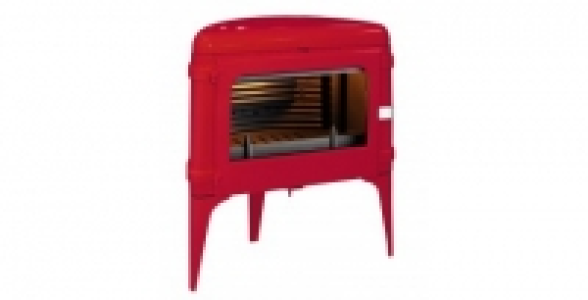 Poêle à bois émaillé rouge 10kw INVICTA Luna