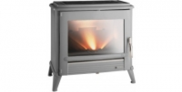 Poêle à bois émaillé gris 9kw INVICTA Modena