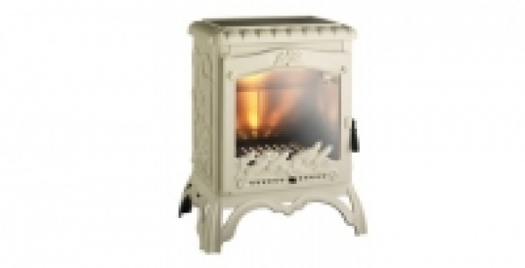 Poêle à bois émaillé ivoire 10kw INVICTA Chambord