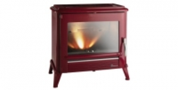 Poêle à bois émaillé rouge 9kw INVICTA Modena