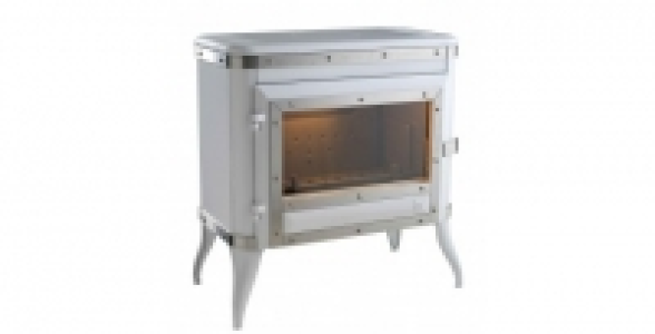 Poêle à bois émaillé blanc 8kw INVICTA Tennessee