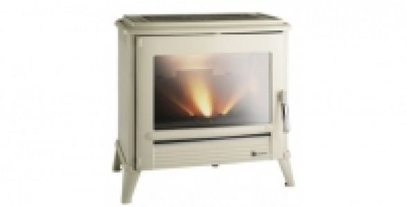 Poêle à bois émaillé ivoire 9kw INVICTA Modena