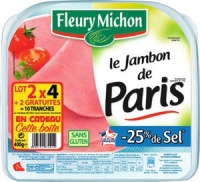 Simply Market  LE JAMBON DE PARIS -25% DE SEL FLEURY MICHON
