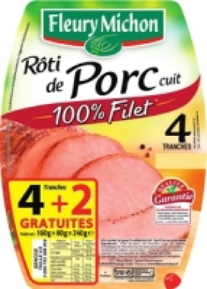 RÔTI DE PORC CUIT 100% FILET FLEURY MICHON 2.39 €