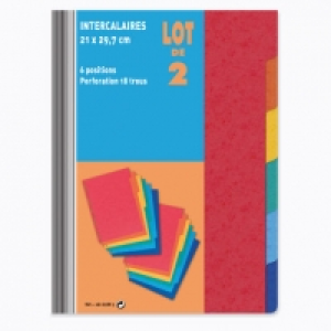 Lot de 2 intercalaires