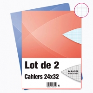 Lot 2 cahiers 24&nbsp;x&nbsp;32&nbsp;cm