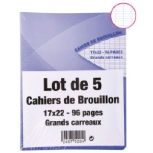 Lot de 5 cahiers de brouillon