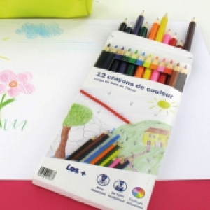 Lot de 12 crayons de couleur
