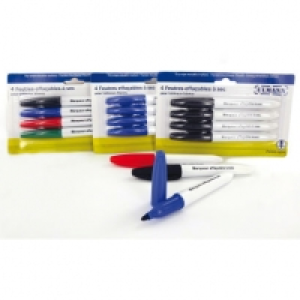 Lot de 4 feutres effa&ccedil;ables