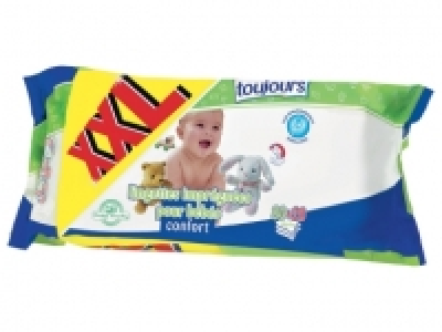 100 lingettes imprégnées pour bébés