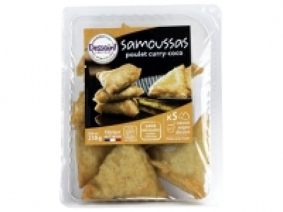 5 samoussas poulet curry-coco 2.19 €