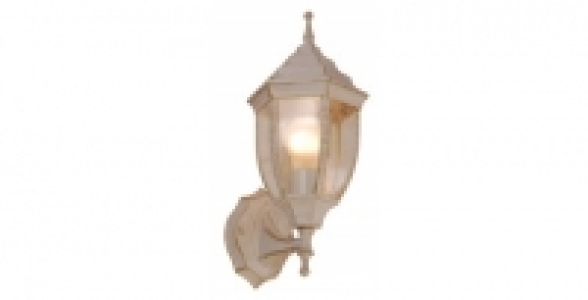 Applique extérieur montante blanc et or patiné NYX I