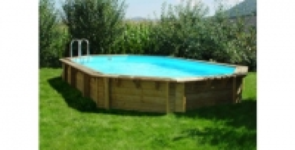 Piscine bois ovale 4,98 x 3,41 x h. 1,20 m Tropic