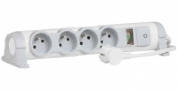 Rallonge multiprises 4 prises 2 P+T avec indicateur de charge LEGRAND