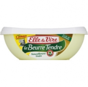 Elle & Vire Le beurre tendre de normandie, 80% de matière grasse, demi-sel