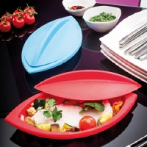 Master Kitchen&reg; Lot de 2 plats en&nbsp;silicone pour papillotes