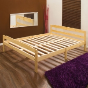 Living Art® Lit en pin massif 2 personnes