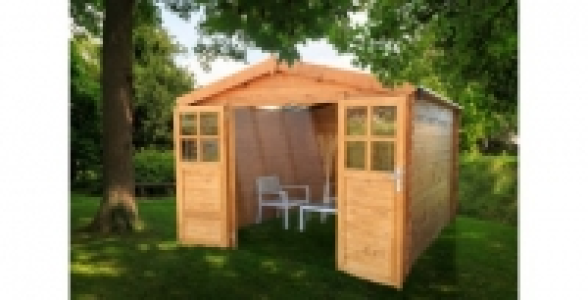 Chalet soleil 3x3 28mm en sapin du Nord