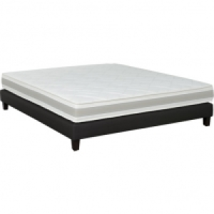 Prestige Collection Ensemble matelas ressorts ensachés MATRIX + sommier gris 160x200 cm +