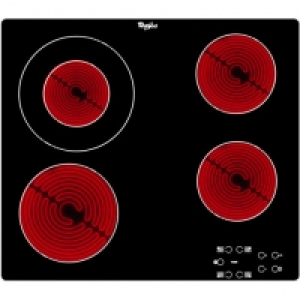 Whirlpool Table de cuisson vitrocéramique AKT8130NE, 60 cm, 4 Foyers