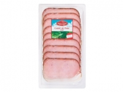 Saucisse de viande ou carré de porc cuit en tranches
