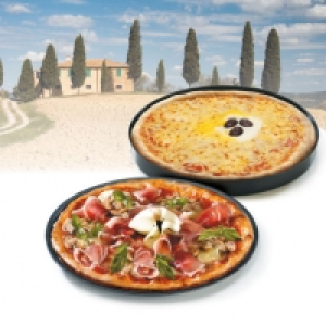 Master Kitchen® Lot de 2 plats à pizza
