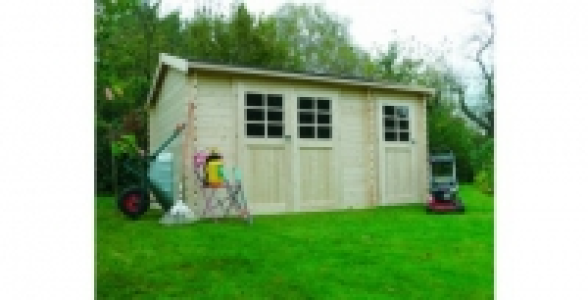 Abri de jardin en bois 10,82 m² Passage