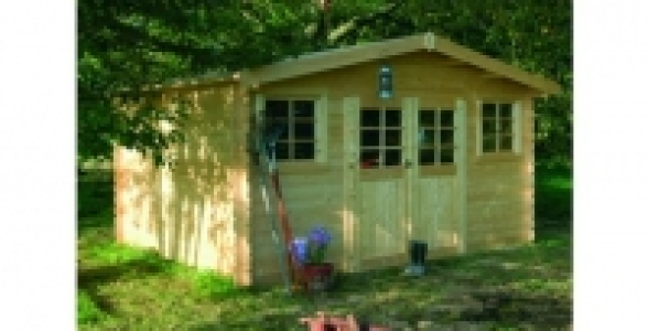 Abri de jardin en bois double porte 12 m² Sion