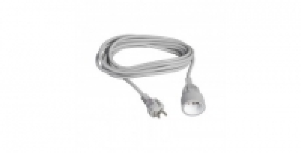 Prolongateur + terre 5m gris 16A 3680W BRICELEC