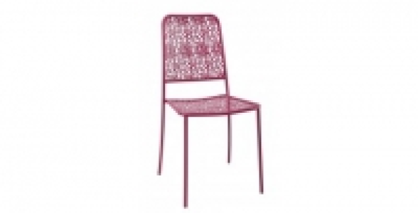 Chaise de jardin métal empilable fuschia