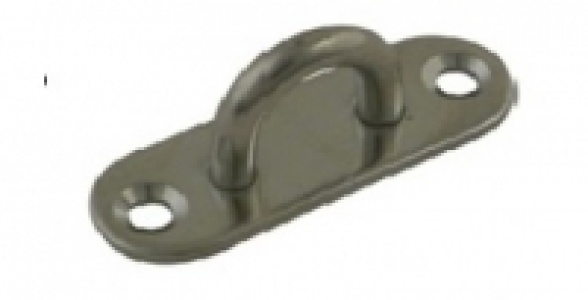 Platine à il inox 80x26 mm D. 8 mm.