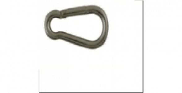 2 mousquetons pompier inox D. 6 mm L. 60 mm.