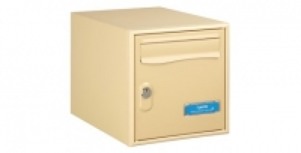 Boîte aux lettres square 1 porte beige.