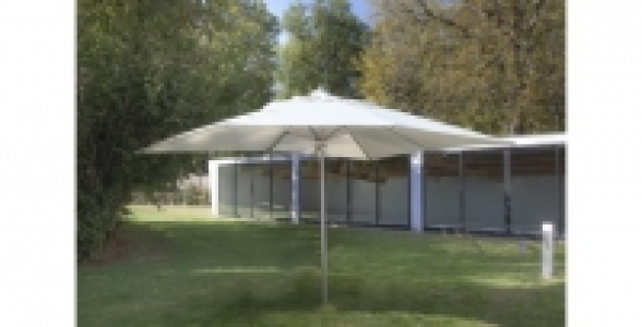 Parasol rectangulaire droit écru 3x4 m modèle Toscane