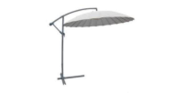 Parasol &agrave; mat d&eacute;port&eacute; en aluminium taupe