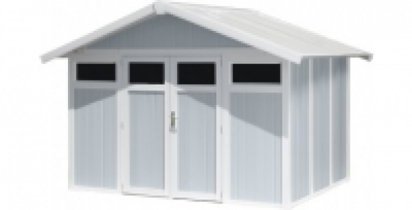 Abri de jardin résine vert/blanc 7,04m² UTILITY7,5