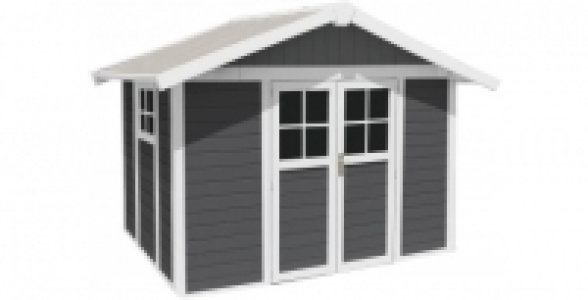 Abri de jardin résine gris foncé 7,04m² DECO7,5 GROSFILLEX