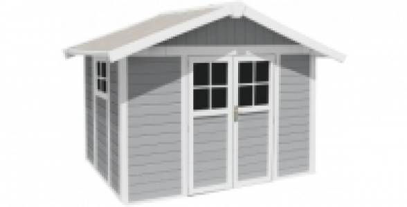 Abri de jardin résine blanc/gris 7,04m² DECO7,5 GROSFILLEX